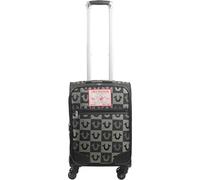 True Religion Rolling Luggage, Soft Sided Suitecases with Spinner Wheels, Black, 23", 23" Rolling Luggage, Soft Sided Suitecases with Spinner Wheels