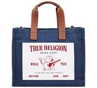 True Religion Tote Bag, Women's Medium Travel Handbag with Buddha Pocket and Adjustable Shoulder Strap, Medium Blue, 819 cubic inches