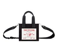True Religion Tote Women's Mini Travel Shoulder Bag with Adjustable Strap Black Denim