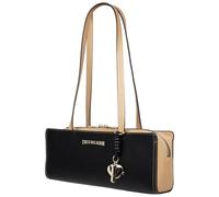 True Religion Unisex's Satchel Bag, East/West Modern Structured Purse with Dual Shoulder Straps, Logo Charm and Gold Hardware, Camel