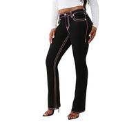 True Religion Womens Becca Boot Flap Sup T, 2sb Black Rinse, 28