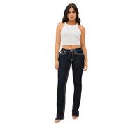 True Religion Women's Becca Mr Boot Cut Flap Big T Flap, Body Rinse, 26