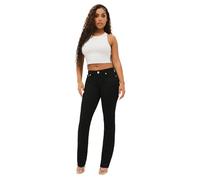 True Religion Women's Billie Mr Straight, Black Body Rinse, 27