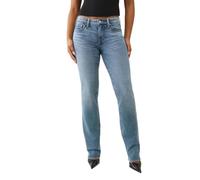 True Religion Women's Billie Single Needle Mid Rise Straight, Blue, 29