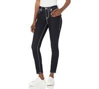 True Religion Women's Jennie Curvy Lurex Flap Jean, Body Rinse, 27