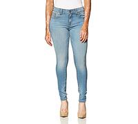 True Religion Women's Jennie Mid Rise Curvy Fit Skinny Ankle Jean, Sky Light, 32