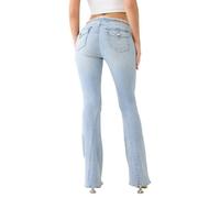 True Religion Women's Joey Lowrise Flare with Applique Wings, Lucerne Wash, 32