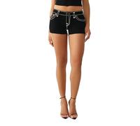 True Religion Women's Joey Lr Short Sup T Flap, 2sb Black Rinse, 28