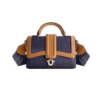 True Religion Women's Satchel Bag, Mini Crossbody Purse Handbag with Adjustable Shoulder Strap, Denim
