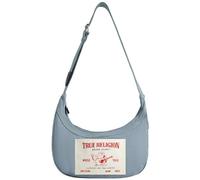 True Religion Women's Shoulder Bag Purse, Buddha Pocket Denim Hobo Handbag with Adjustable Strap, Light Blue
