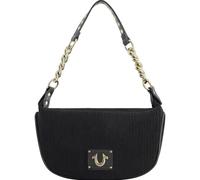 True Religion Unisex's Women's Shoulder Bag Purse, Corduroy Hobo Handbag with Chain Strap, Black