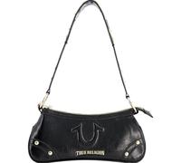 True Religion Women's Shoulder Bag Purse, Mini Travel Handbag with Horseshoe Logo, Black, Black