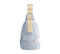 True Religion Women's Sling Bag, Denim Small Travel Backpack with Adjustable Shoulder Crossbody Strap and Front Pocket