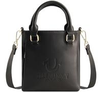 True Religion Women's Tote Bag Purse, Travel Shoulder Handbag with Adjustable Crossbody Strap, Black