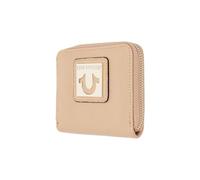 True Religion Zip-Around Wallet, Women's Horseshoe Plaque Mini Credit Card Holder Wallet, Tan