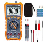 True RMS Digital Multimeter Tester Auto-Ranging AC DC 20A Ohmmeter 1000V Voltmeter with NCV Measure Voltage Current Amp Resistance Diode Continuity Duty-Cycle Capacitance Temperature for Home Car
