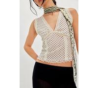 True Romance Tank Top at Free People in Ivory Combo, Size: XL - female