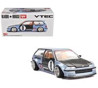 True Scale Miniatures Mini-GT Kaido House KHMG179 Honda Civic (EF) Roulette V1 1987 Scale 1/64 Model Car