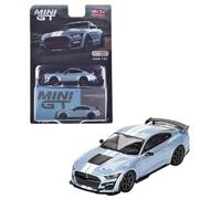 True Scale Miniatures Model Car Compatible with Ford Mustang Shelby GT500 Heritage Edition Blue 1/64 Diecast Model Car MGT00758