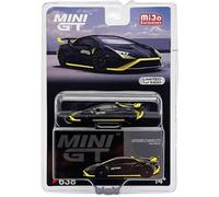 True Scale Miniatures Model Car Compatible with Lamborghini Huracán STO Nero Noctis Limited Edition 1/64 Diecast Model Car MGT00638