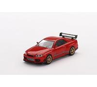 True Scale Miniatures Model Car Compatible with Nissan GT-R Tommykaira R RZ Edition Red 1/64 Diecast Model Car MGT00543