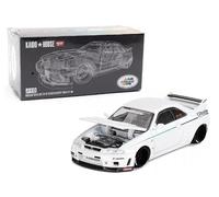 True Scale Miniatures Model Car Compatible with Nissan Skyline GT-R (R33) DAI33 V1 Limited Edition 1/64 Diecast Model Car Kaido House KHMG113