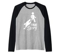 True Story Sarcasm Amputee Cut Leg Wheelchair Raglan Baseball Tee