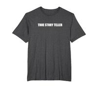 True Story Teller T-Shirt, Men's Big and Tall, Dark Heather Grey, 5X Tall