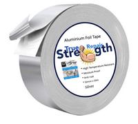 True Strength Repair True Strength Aluminium Foil Insulating Tape Silver Self Adhesive Waterproof 50mm X 50M X2 Rolls