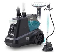 True & Tidy® - Industrial Steamer Standing Garment Steamer, 1800 Watts, XL 3 Liter Water Tank 90 Minute Steam & 3 Steam Settings, On/Off Control and Wheels for Easy