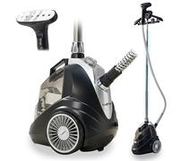 True & Tidy Luxury Upright Commercial Garment Steamer, Smart Auto Shut-Off Technology, 10 Steam Settings w/Wheels, 1800W Powerful Standing Clothes Steamer Fast Wrinkle Removal for Home & Business Use