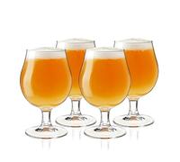 True Tulip Beer Glasses, 15oz Drinking Cup Set for Bachelor Party, Hosting Party, Glassware, IPA Ale Pilsner Belgian, Beer Glasses Set of 4