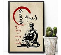 True Victory is Victory Over Oneself - Morihei Ueshiba - Aikido Metal Sign 8X12 Inch