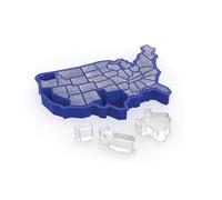 True Zoo 3330 8 Inch Silicone Ice of a 2.54x12.7x20.32 cm Ice Cube Tray, Blue