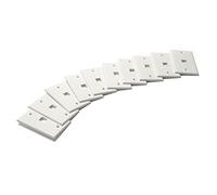 trueCABLE 1 Port Single Gang Keystone Wall Plate, UL Listed, Low Profile Design, Universally Compatible with Modular Ethernet, A/V, Coaxial, and Optical Fiber Keystones, 10 Pack, White