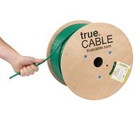 trueCABLE Cat6A Riser (CMR), 1000ft, Green, 23AWG 4 Pair Solid Bare Copper, 750MHz, PoE++ (4PPoE), ETL Listed, Unshielded Twisted Pair (UTP), Bulk Ethernet Cable