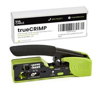 trueCABLE Crimp Tool for Pass Through RJ45 - All-in-One Ethernet Crimper, Cutter, Stripper - Works with Cat5e, Cat6, Cat6A Shielded and Unshielded Connectors