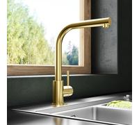 TrueCook Series 4 Pull Out Single Lever Kitchen Mixer Tap Aquarius Gold One Size