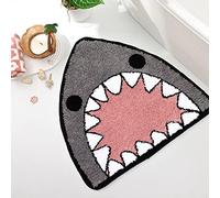TRUEDAYS Bathroom Rug Bath Mat Shark Shaped Non Slip Bath Rug Extra Soft and Absorbent Microfiber Bath Rugs for Bathroom Floor Tub and Shower Dry Quickly