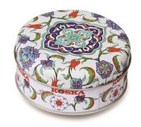Truede Koska Rose & Lemon Round Tin Box Turkish Delight 120g