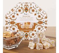 Truede Mixed Nut Turkish Delight (300g) - Hand-Made, Dusted Coconut, Hazelnut and Pistachio Turkish Delight