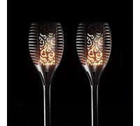 TrueFlame® Mini Solar Powered Garden Torch Lights (2 Pack)