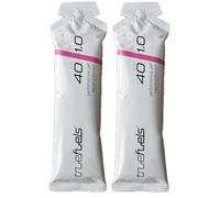 TrueFuels High Performance Sports Energy Gels With Carbohydrates & Electrolytes - Endurance Fuel For Sustained Energy - 40g Carbs with 0.25g or 1g Salt - Informed Sport (2 Pack, Neutral (40g / 1g))