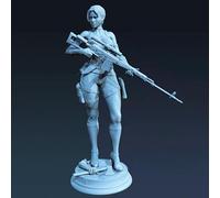 TRUEGRIS 1/24 Sci-Fi Agent Female Warrior Resin Model Kit Unpainted and Unassembled Resin Soldier Model //l7b5J1