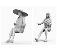 TRUEGRIS 1/24 Sci-Fi Female Agent Warrior Soldier Resin Model Kit Unpainted and Unassembled Resin Model Kit(2 people)//K9C4v21