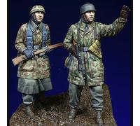 TRUEGRIS 1/35 Resin Model Kit of WWII German Soldiers Unpainted and Unassembled (2 Figures) //T8I6J65