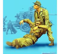 TRUEGRIS 1/35 scale WWII German soldier resin mode unassembled and unpainted (2 figures) //q9D2J4