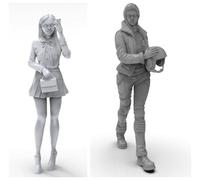 TRUEGRIS 1/35 Sci-Fi Agent Female Soldier Resin Model Kit Unpainted and Unassembled (2 figures) //T8O7J17