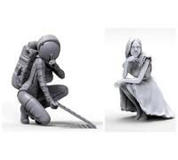 TRUEGRIS 1/35 Sci-Fi Agent Female Soldier Resin Model Kit Unpainted and Unassembled (2 figures) //T8O7J29