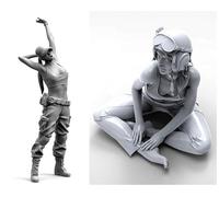 TRUEGRIS 1/35 Sci-Fi Agent Female Soldier Resin Model Kit Unpainted and Unassembled (2 figures) //T8O7J22